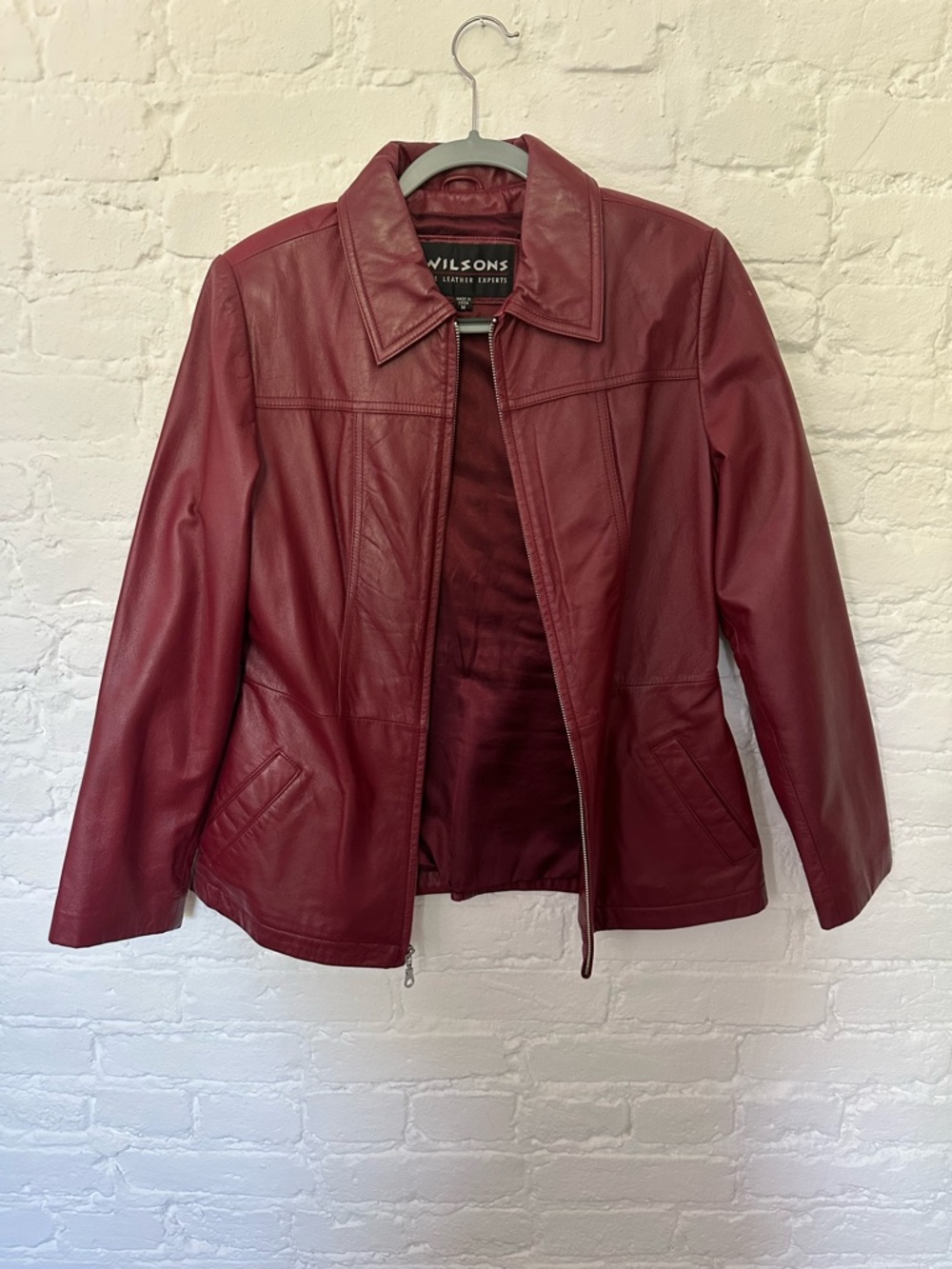 Wilsons Leather • Vintage Red Leather Jacket - Picture 2 of 5